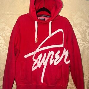 Superdry Bold Red Hoodie for Men